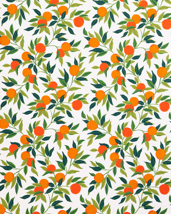 Clementine - Wallpaper Double Roll - Olive - Printfresh